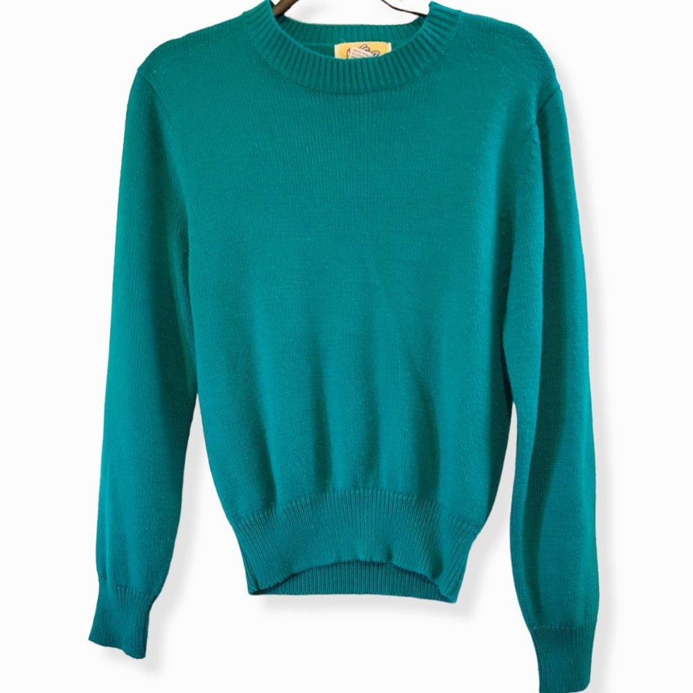 VINTAGE TOFFEE Knit Sweater Dark Jade Green